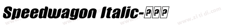Speedwagon Italic字体转换